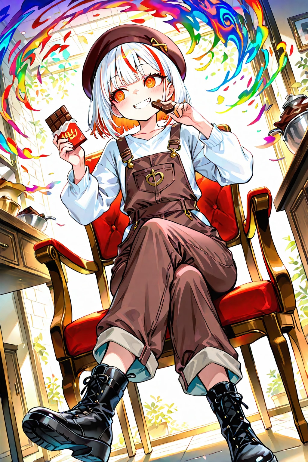 板チョコを食べる白遊ちむちゃん