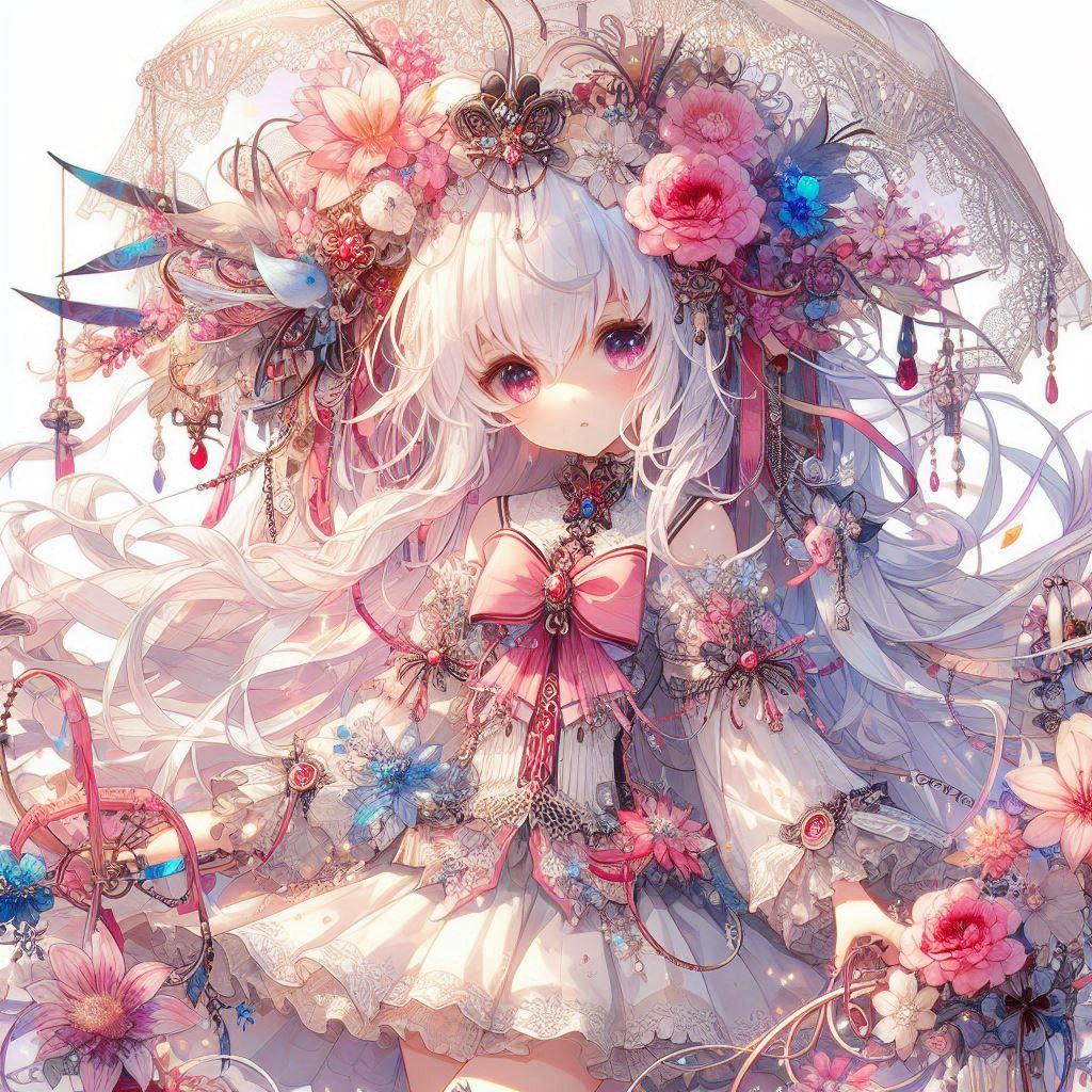 白髪の可愛い女の子【227】