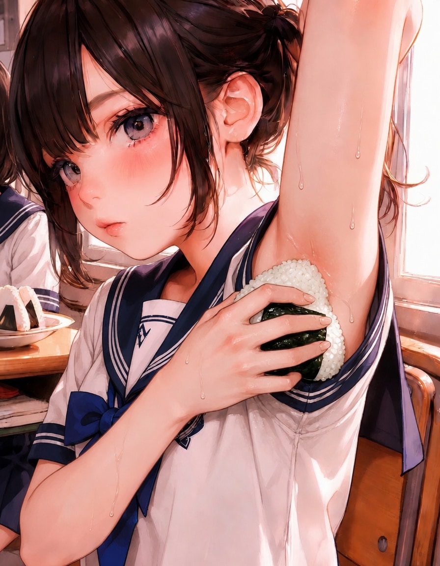 わきわきおにぎりカフェ② | の人気AIイラスト・グラビア