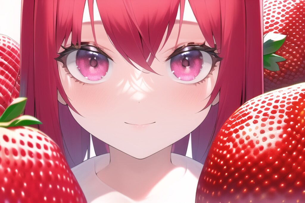 イチゴの中に紛れてた