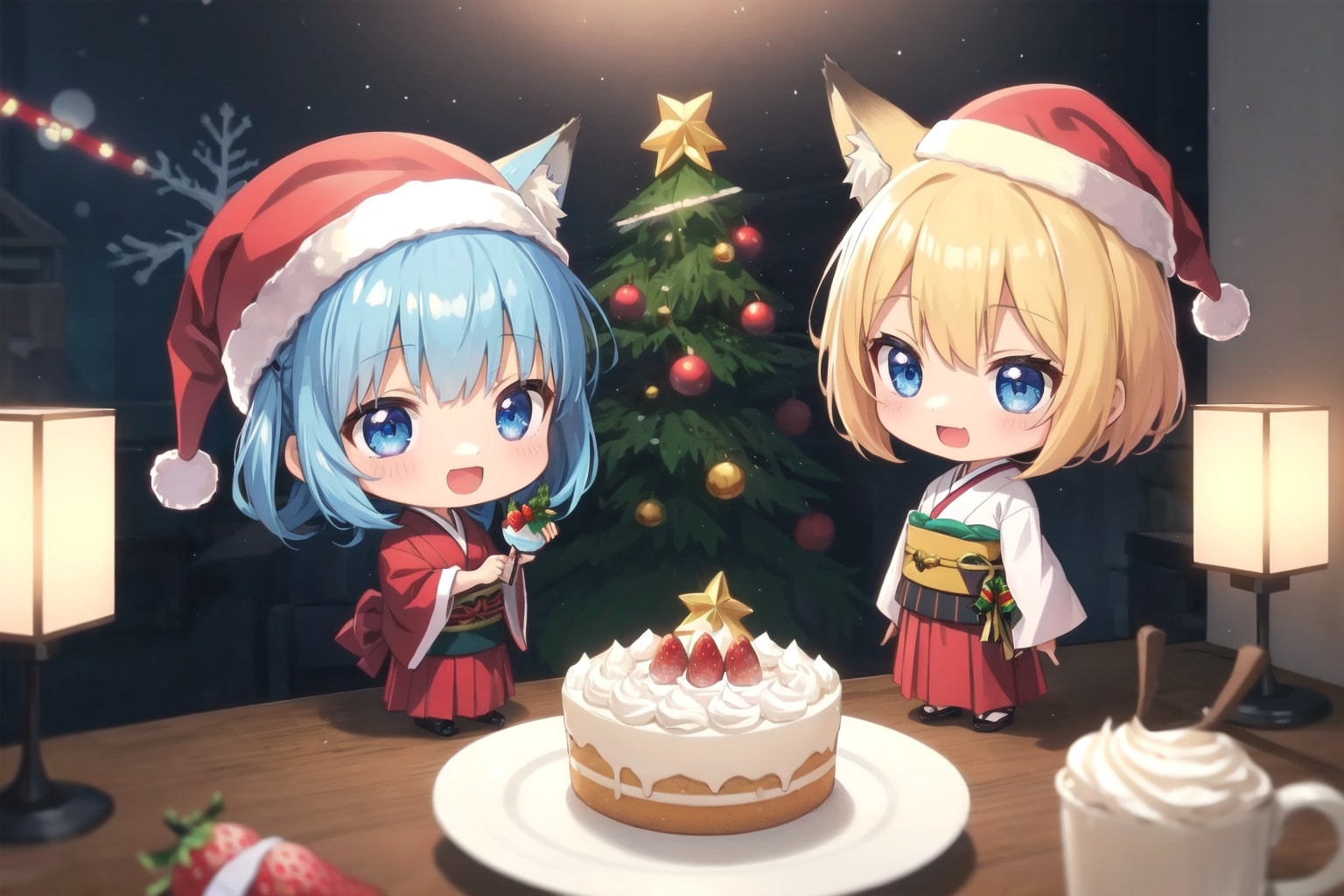 V4B_クリスマスのちびちゃん。 | の人気AIイラスト・グラビア