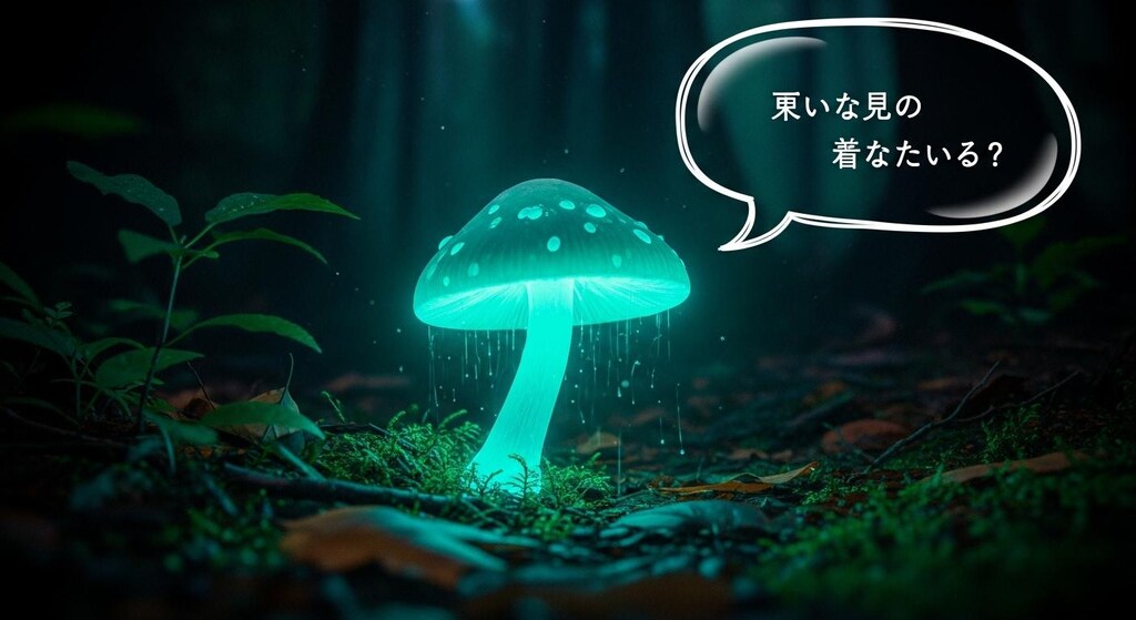 今日は蛍光きのこと焼き芋売りさんを喋らせてみた