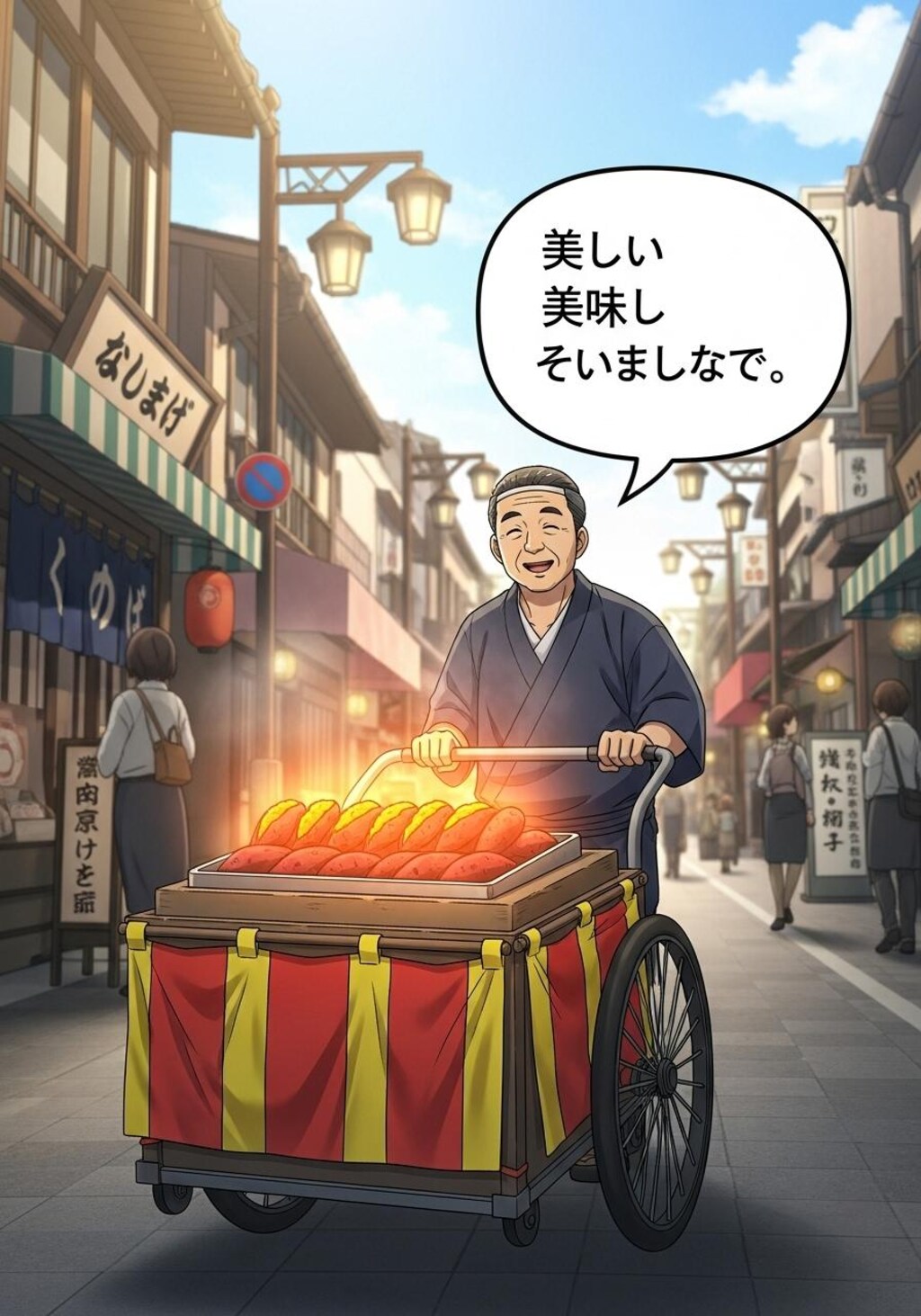 今日は蛍光きのこと焼き芋売りさんを喋らせてみた