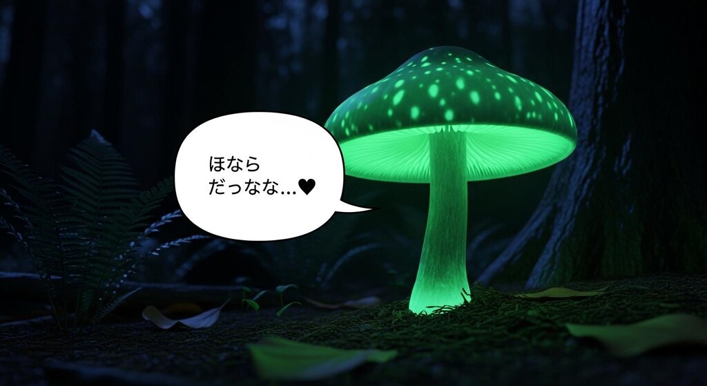 今日は蛍光きのこと焼き芋売りさんを喋らせてみた