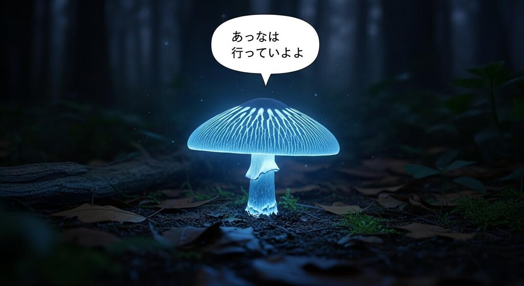 今日は蛍光きのこと焼き芋売りさんを喋らせてみた