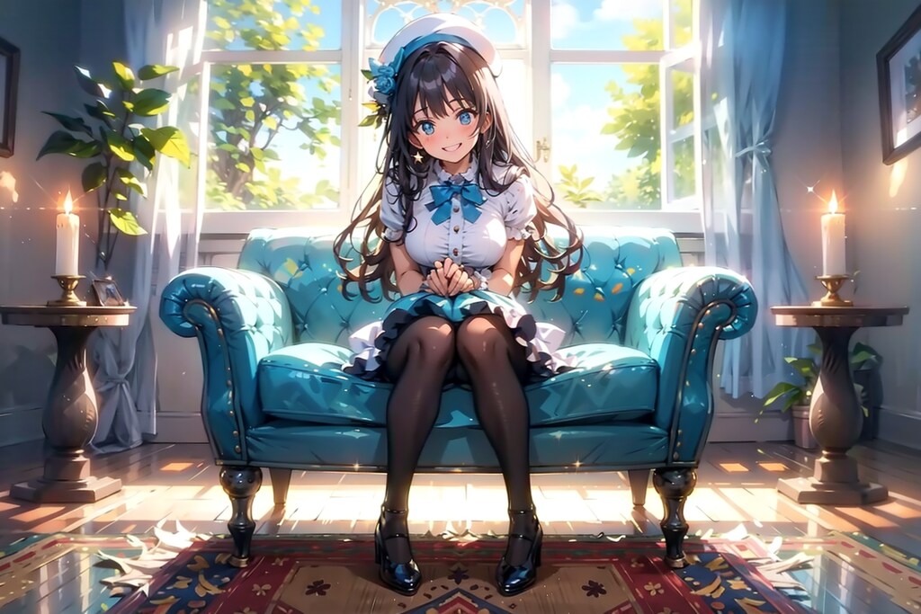 青と白のゴスロリ