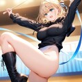 金髪ショート新体操美少女 3枚目