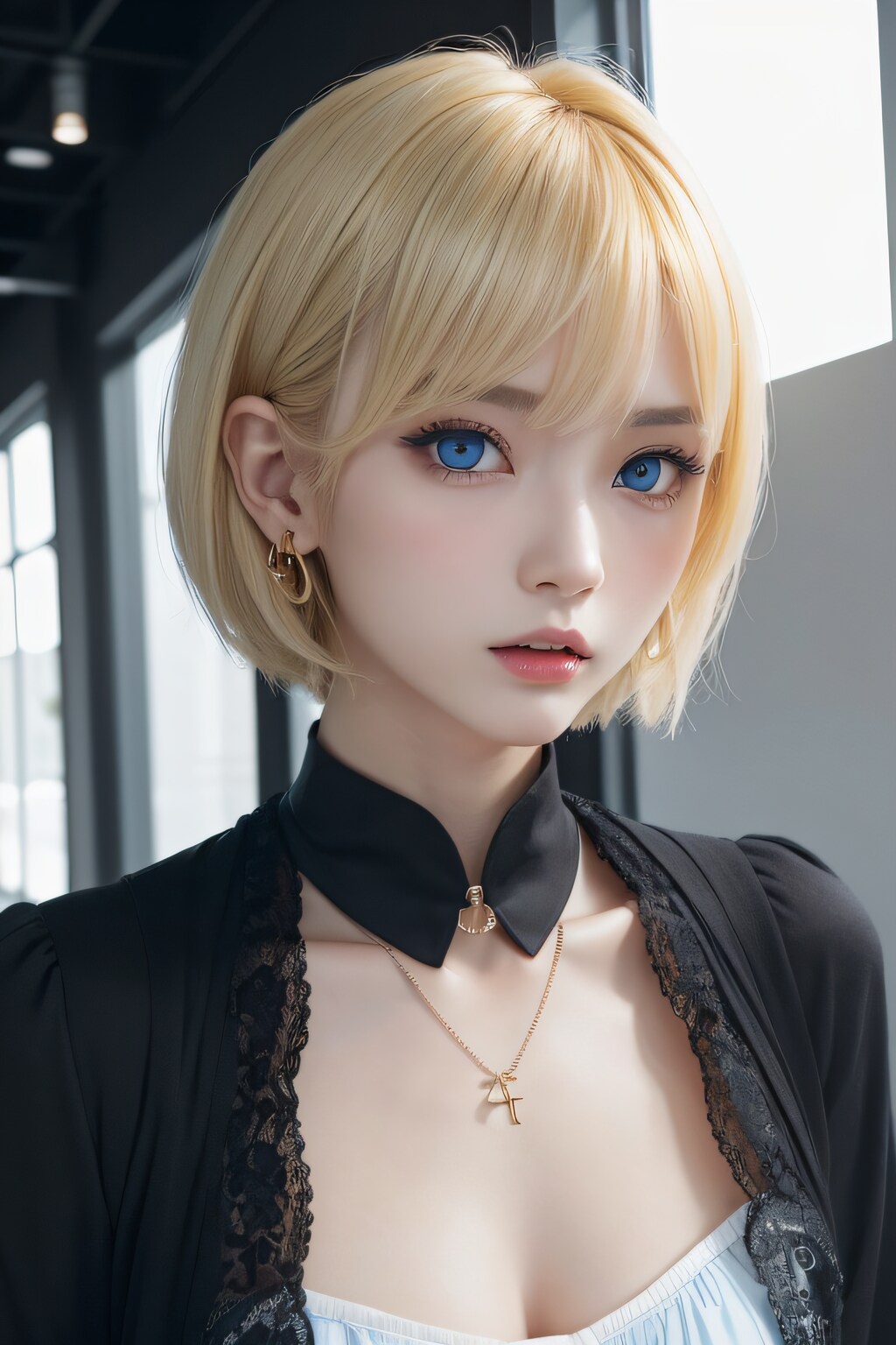 Cool blonde woman