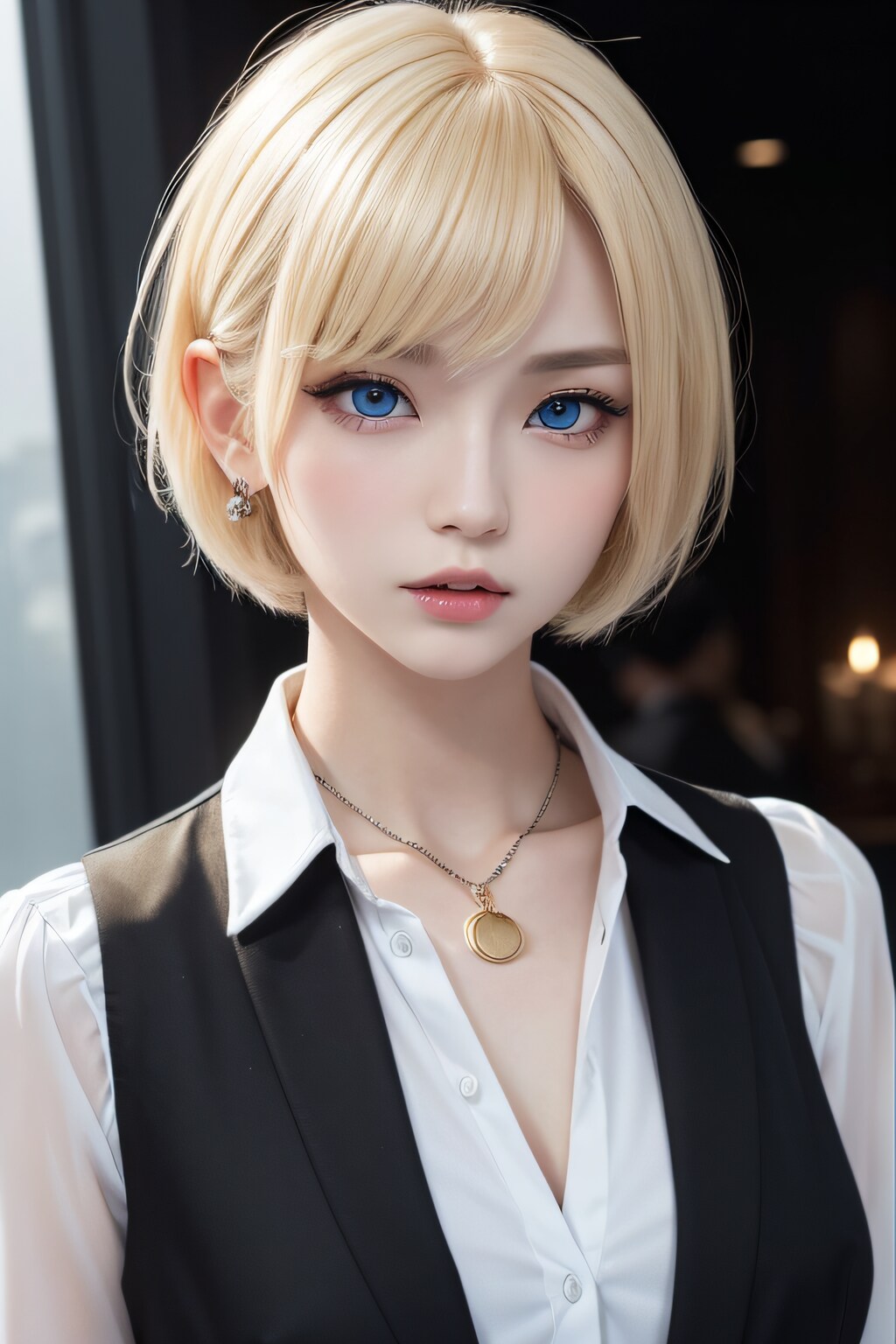 Cool blonde woman