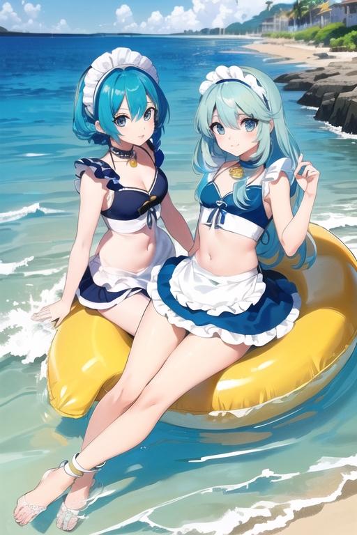 海でちょっと休憩中