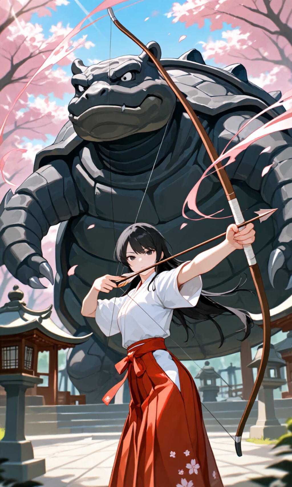 大弓女子と玄武