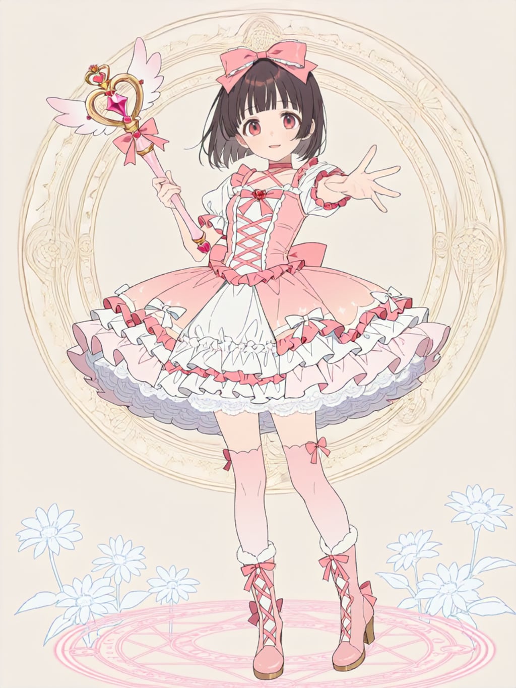 魔法少女変身エフェクト【パラパライラスト】