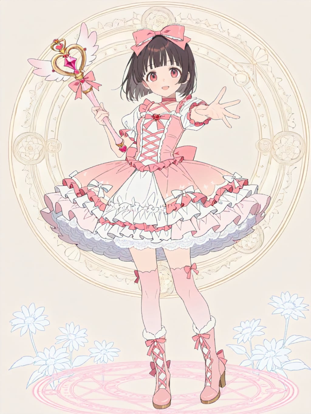 魔法少女変身エフェクト【パラパライラスト】