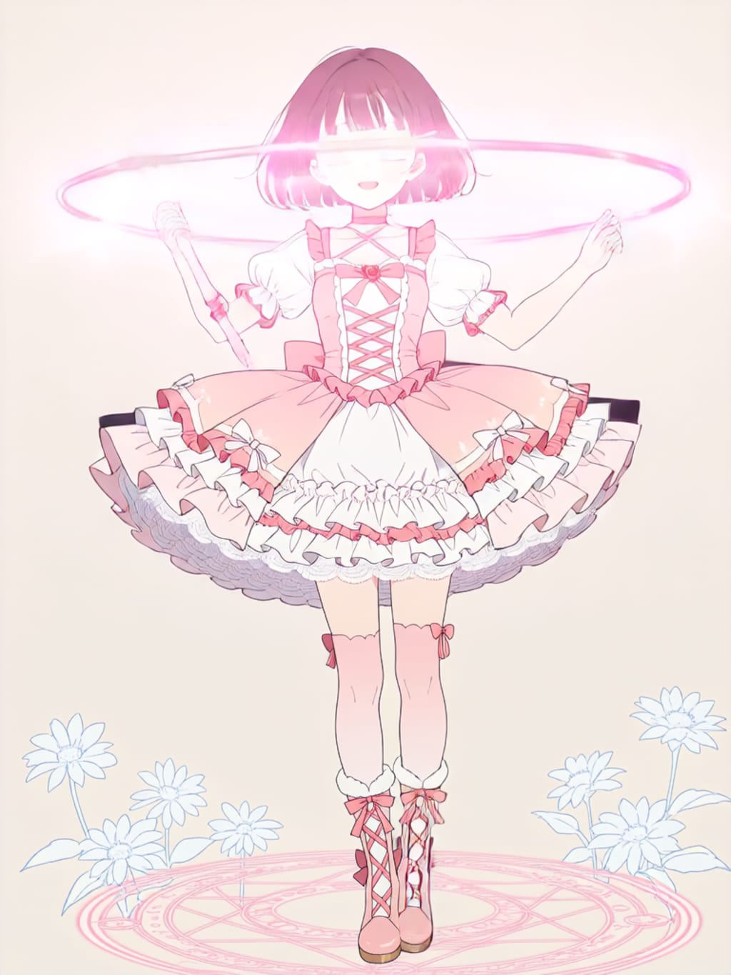 魔法少女変身エフェクト【パラパライラスト】