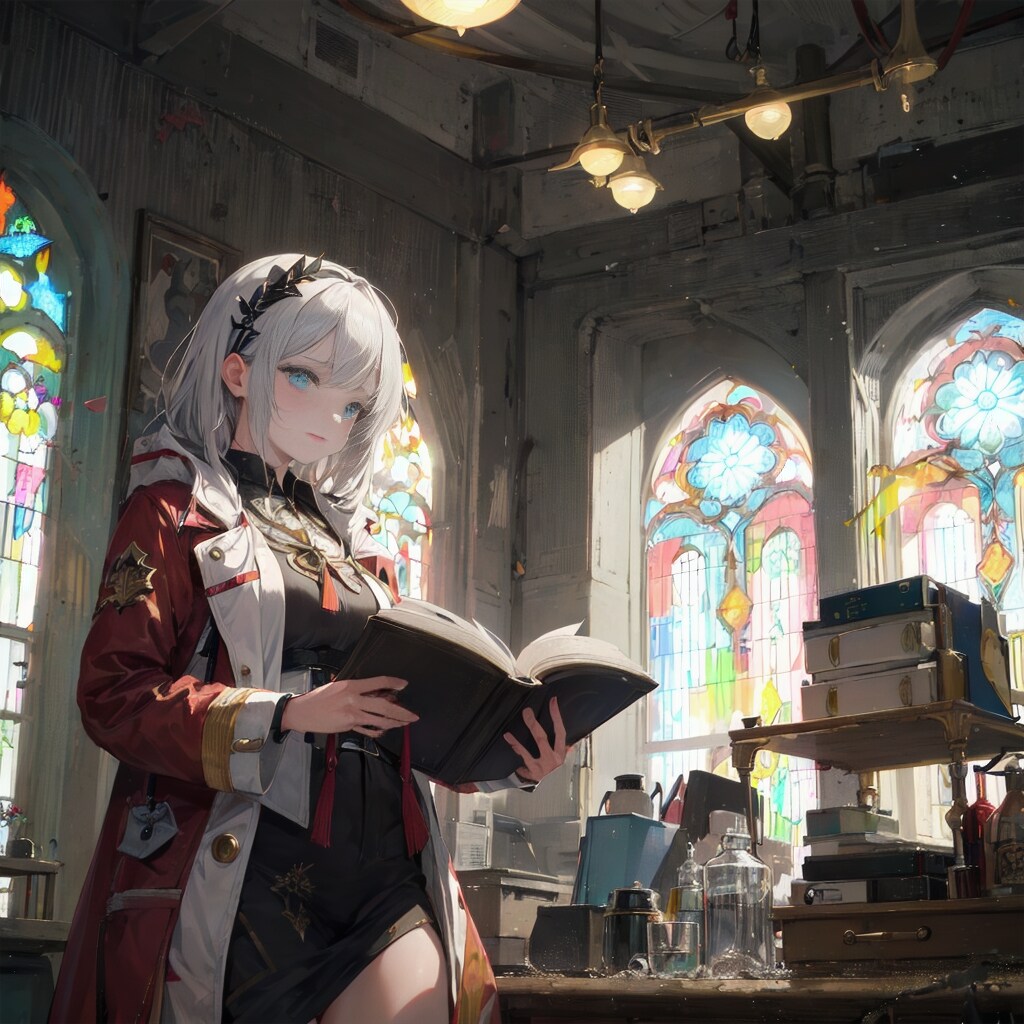 調べ物をする錬金術師