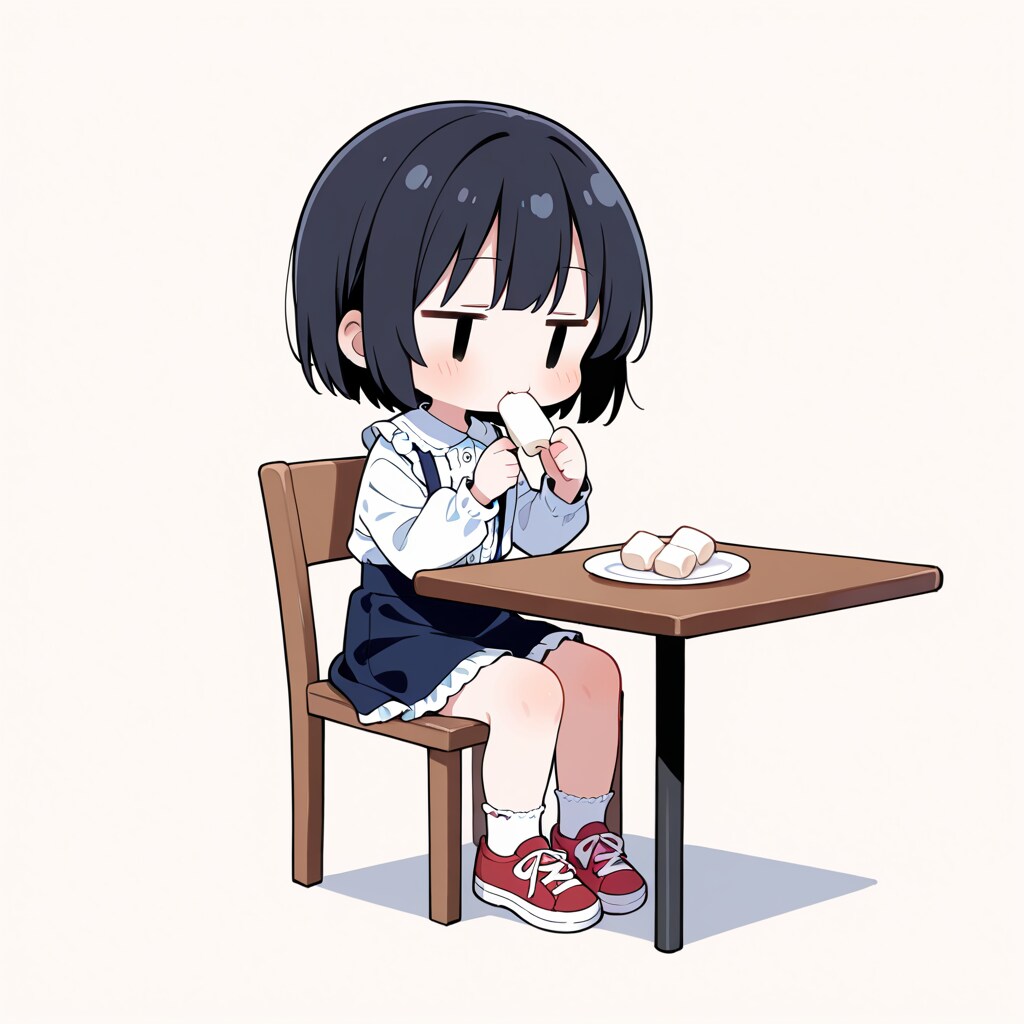 近所の男の子がマシュマロをくれた