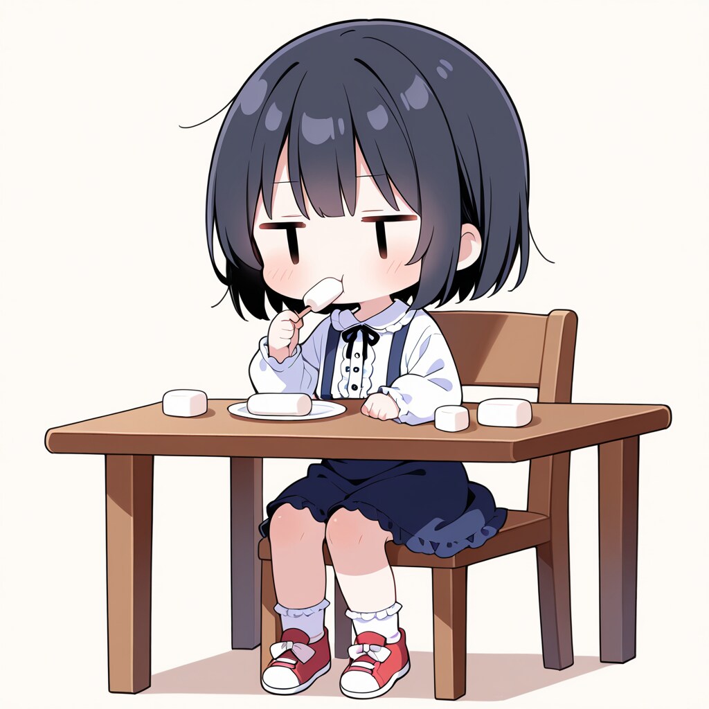 近所の男の子がマシュマロをくれた