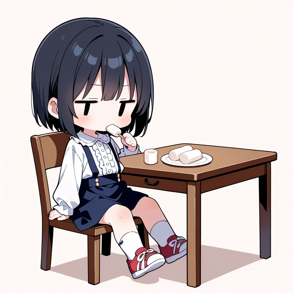 近所の男の子がマシュマロをくれた