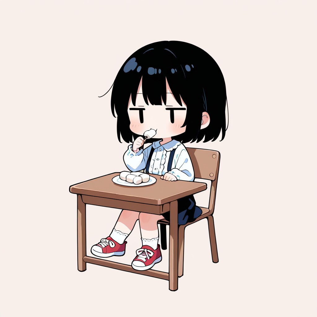 近所の男の子がマシュマロをくれた