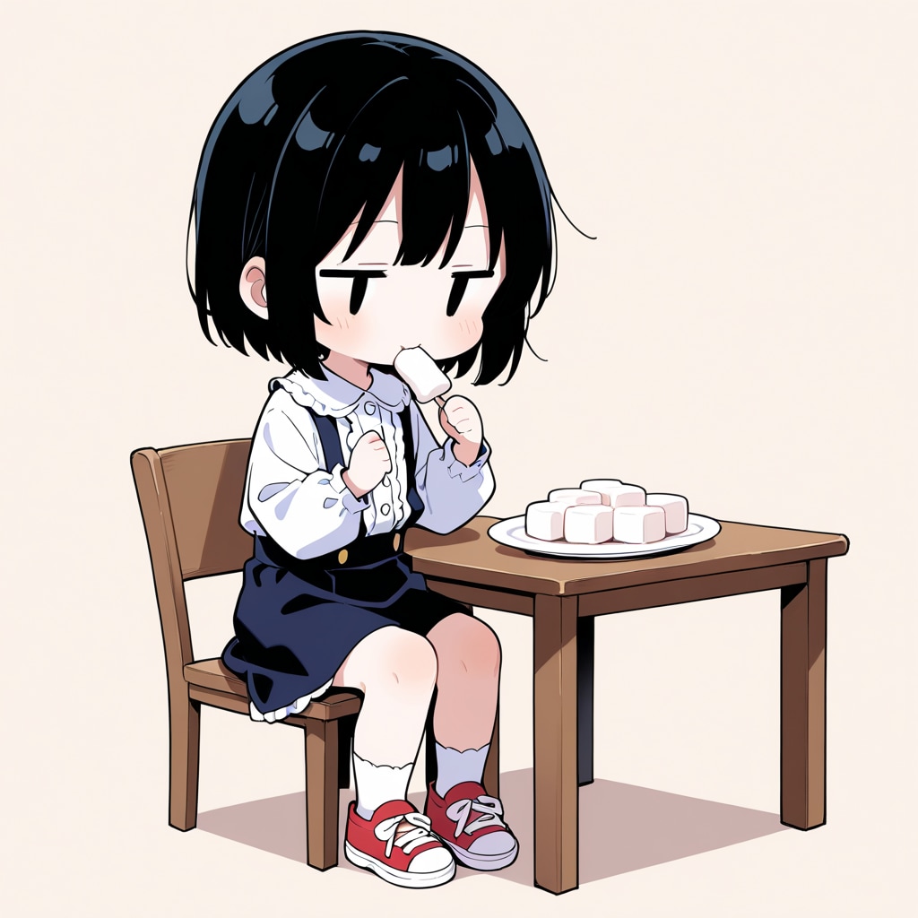 近所の男の子がマシュマロをくれた | の人気AIイラスト・グラビア
