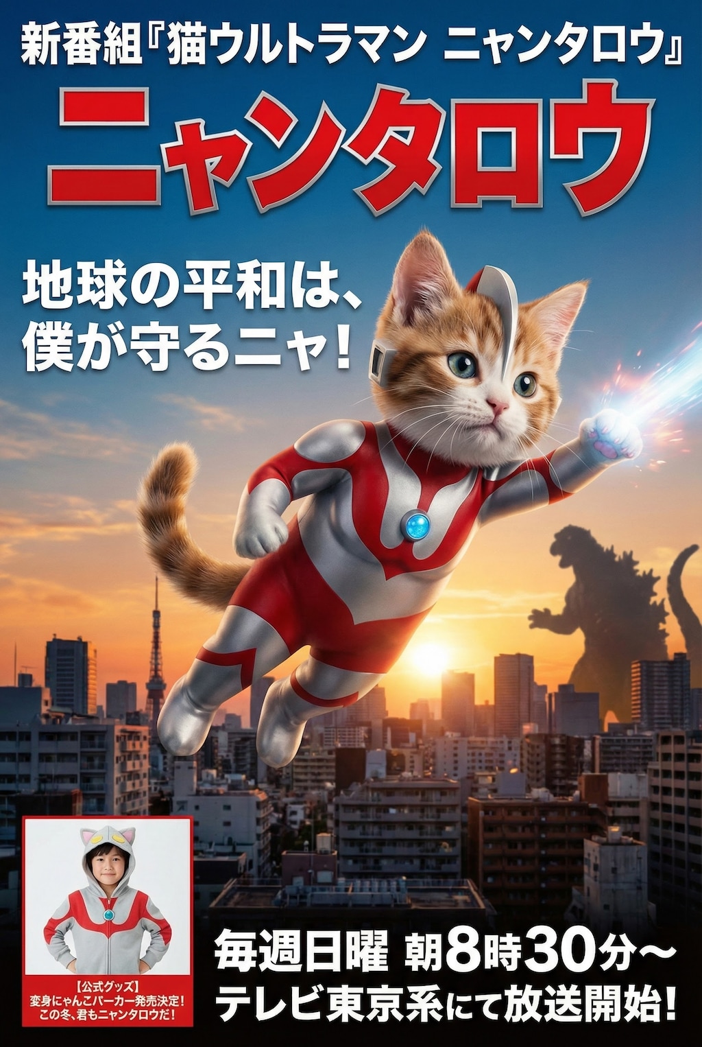 猫ウルトラマン　広告