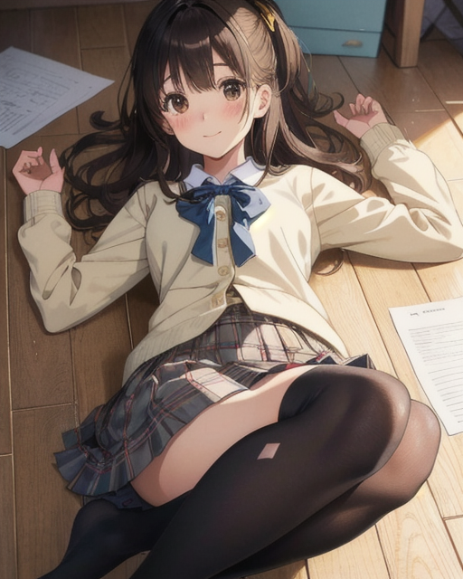 黒スト制服② | の人気AIイラスト・グラビア