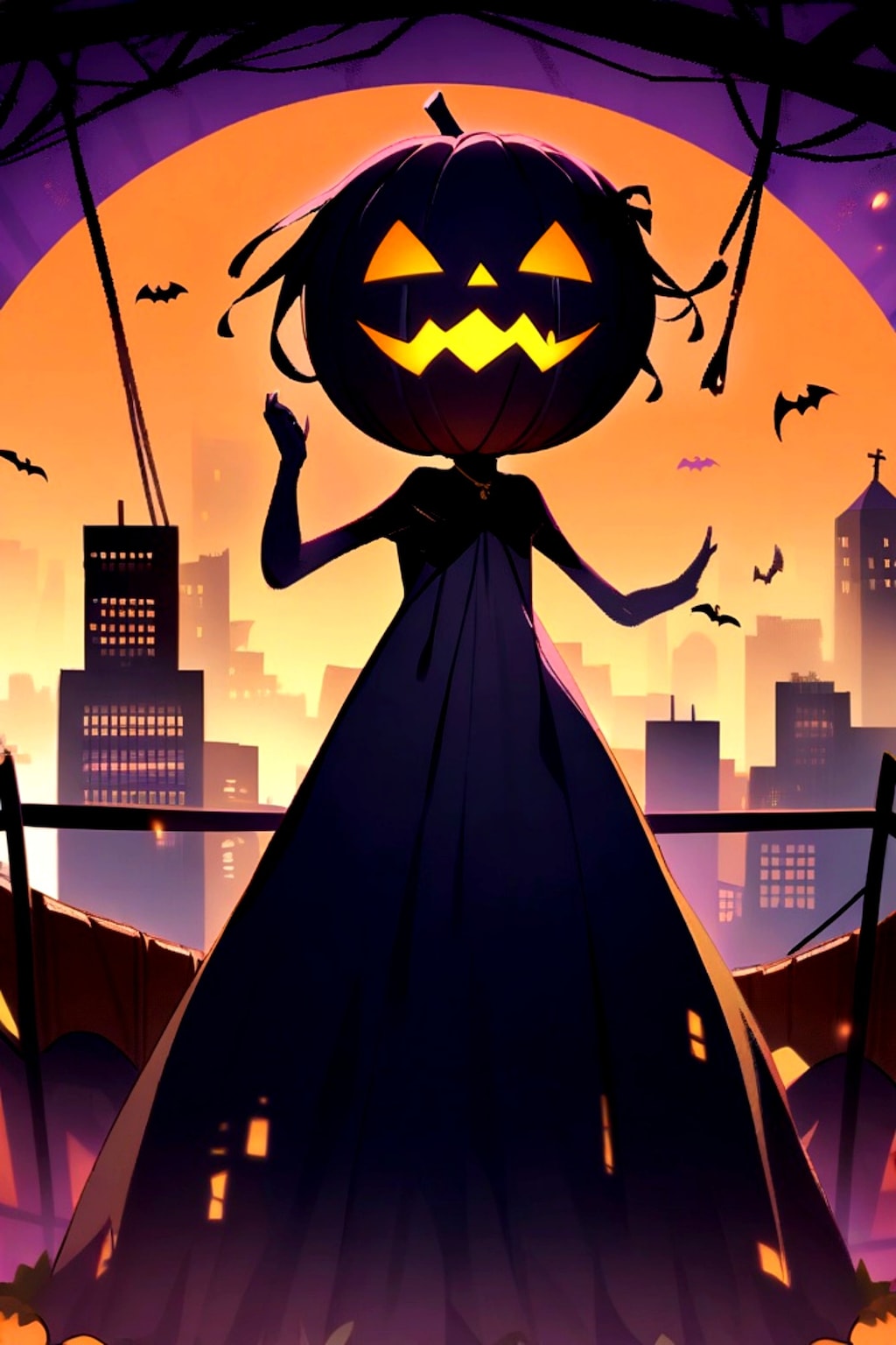 ハロウィンのシルエット