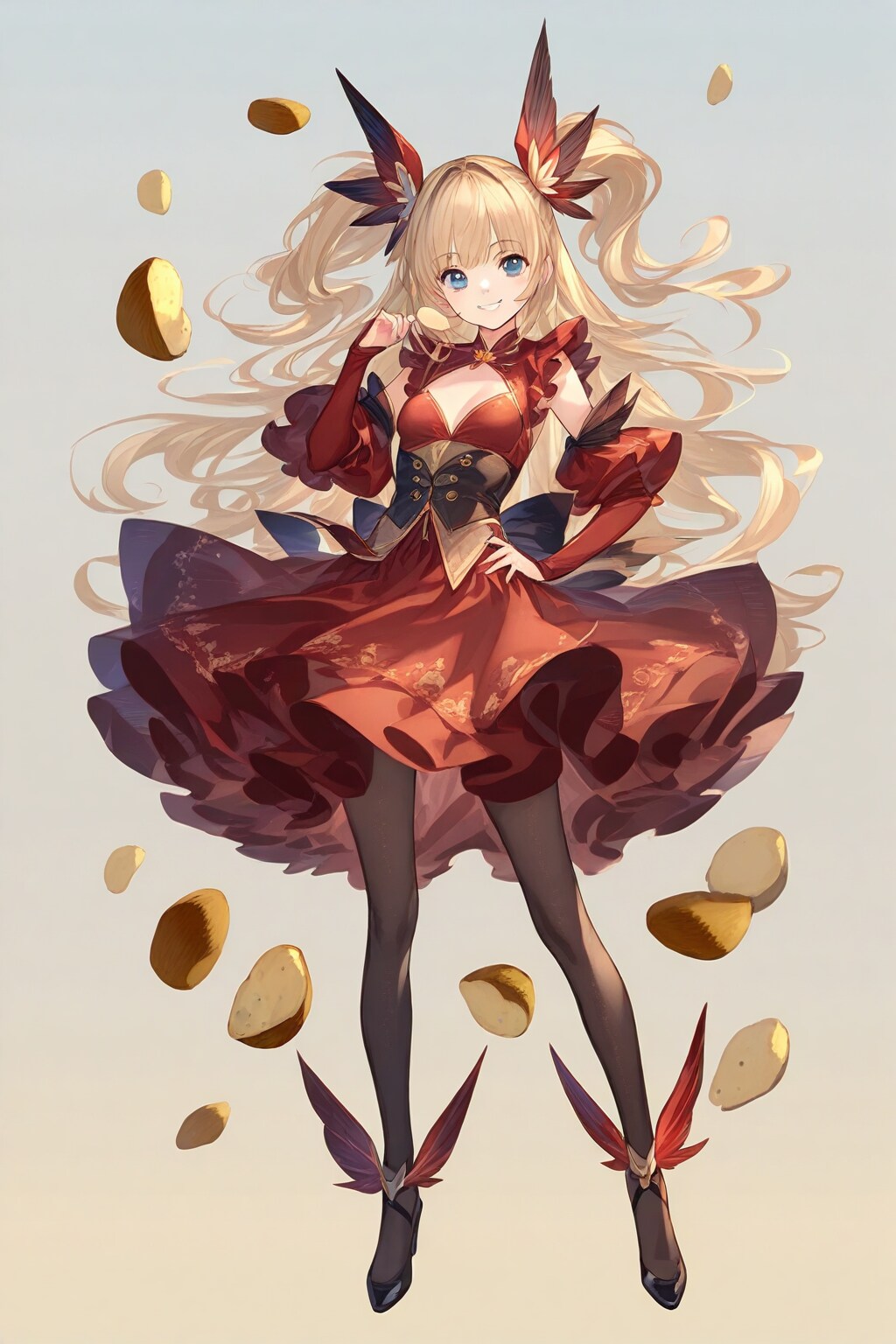 ポテトチップスの守護神のWAVEちゃん | の人気AIイラスト・グラビア