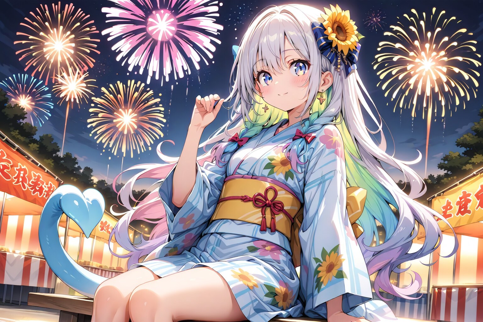 【LARIMAR】夏祭り | の人気AIイラスト・グラビア