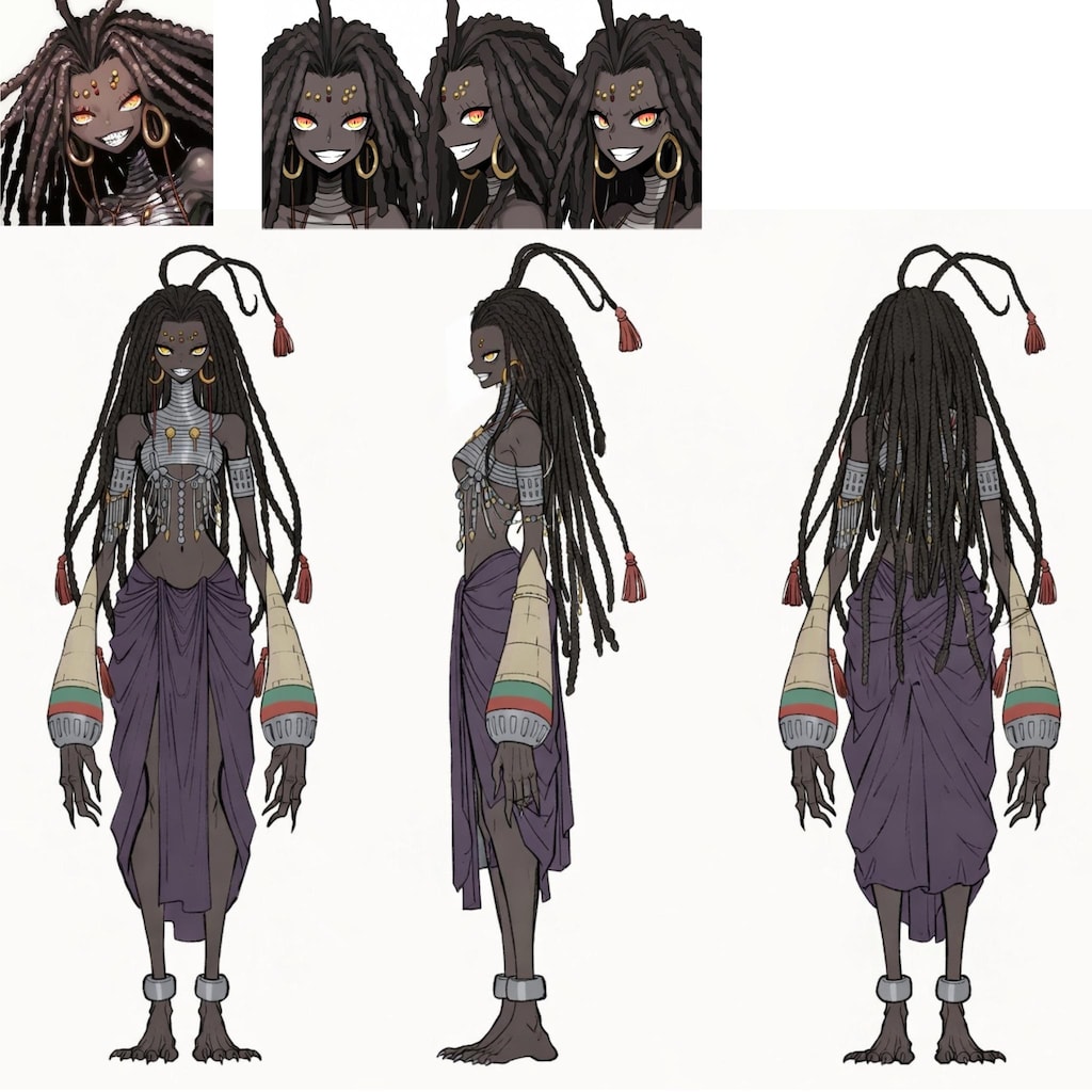 キャラデザ12(アフリカの魔女)