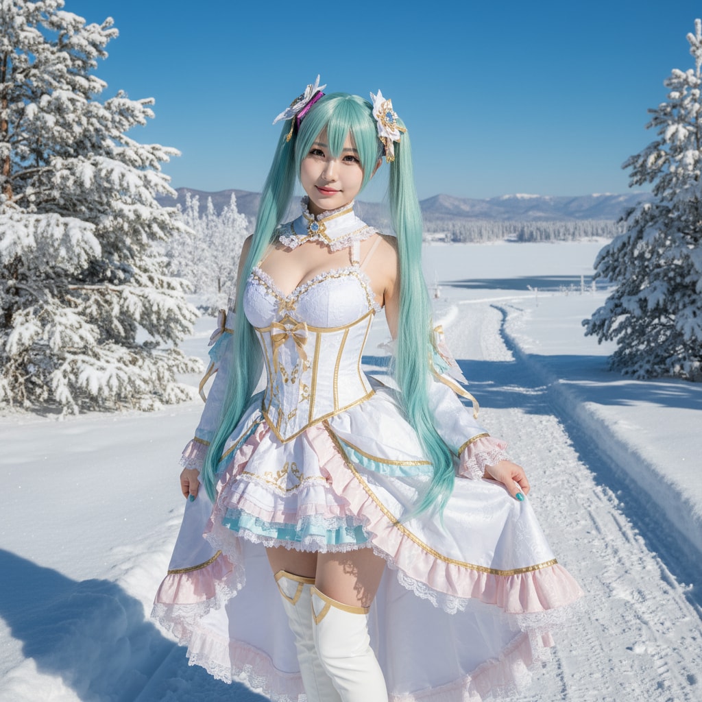 みどツイさん。雪原。