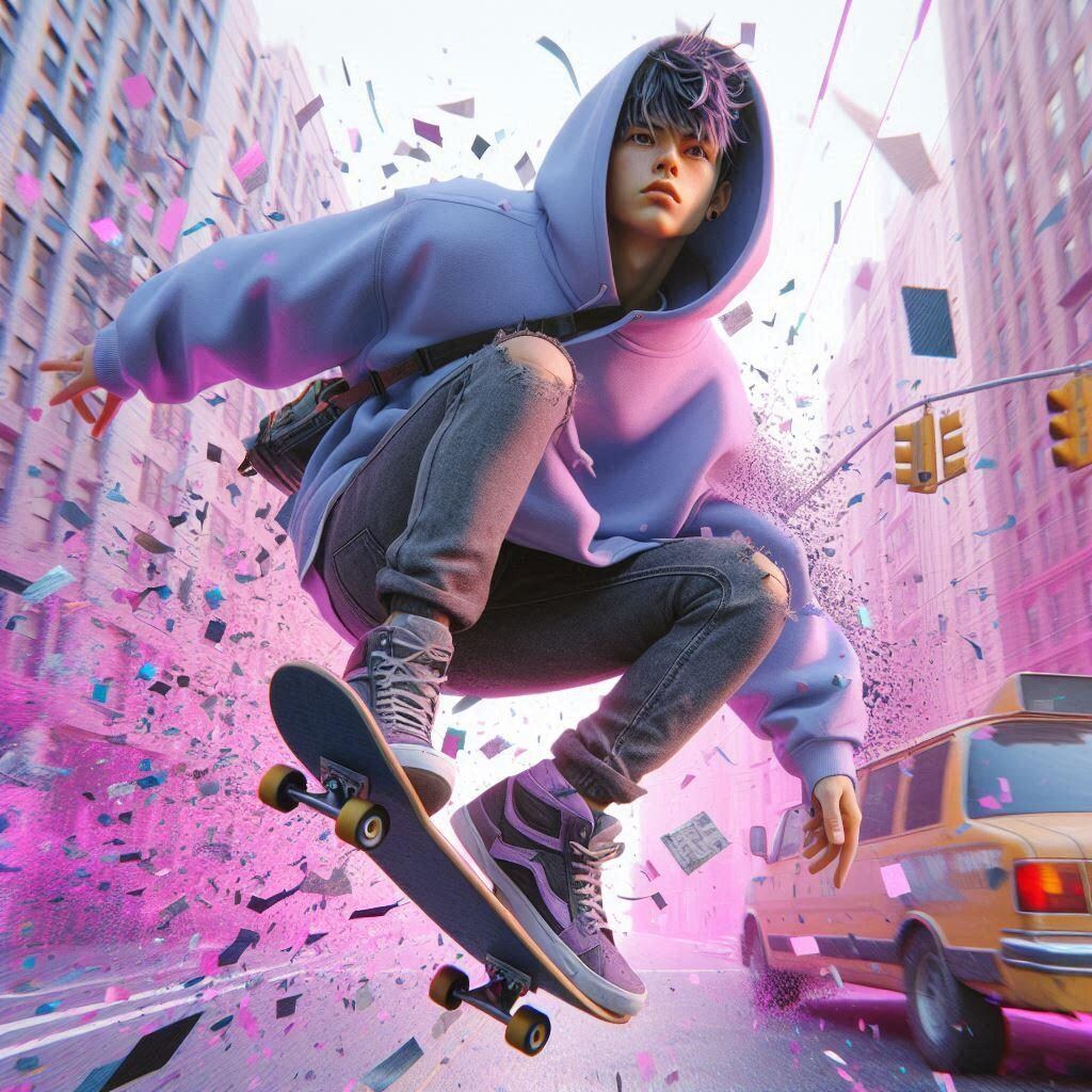 華麗に舞うぜ！スケボー少年