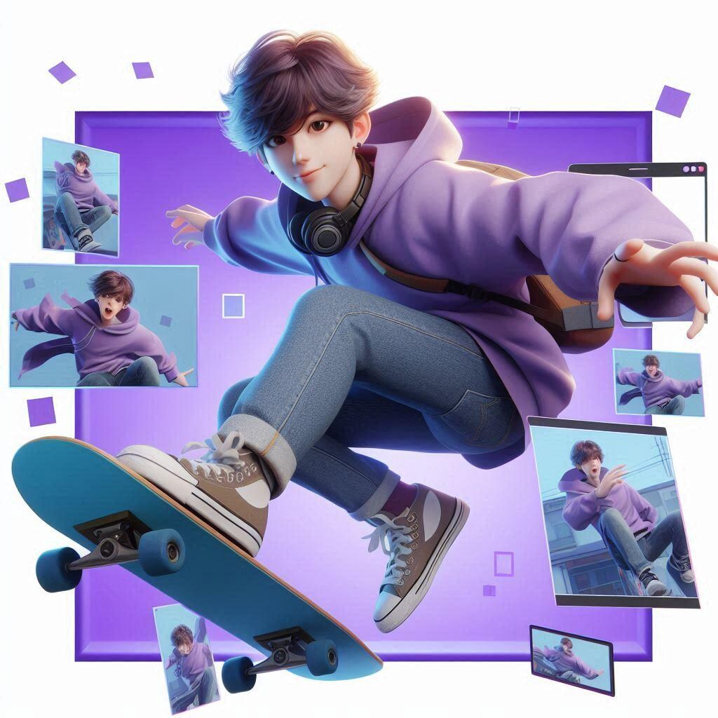 華麗に舞うぜ！スケボー少年