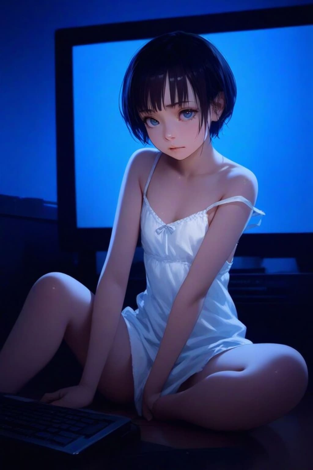 computershining in the blue moonlight