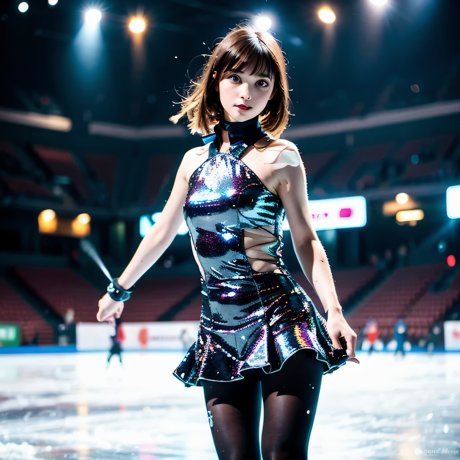 黒髪ロングでフィギュアの美女４４ | の人気AIイラスト・グラビア