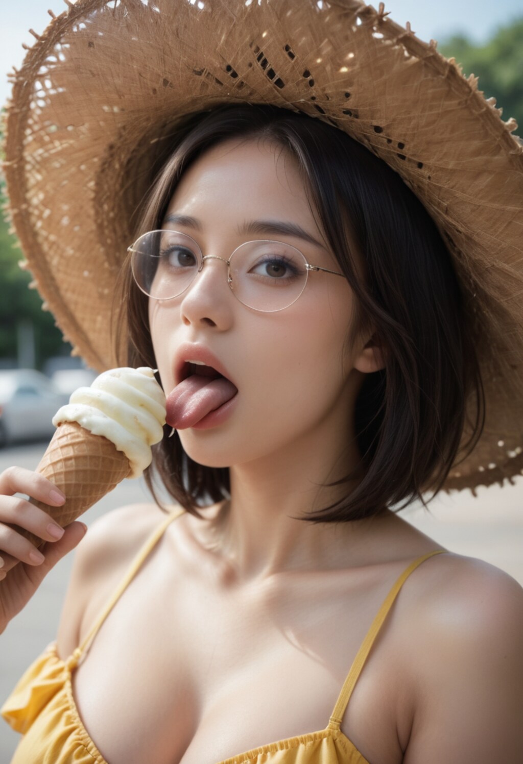 麦わら帽子と眼鏡のキミ