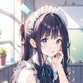 メイク中(メイド喫茶) 3枚目
