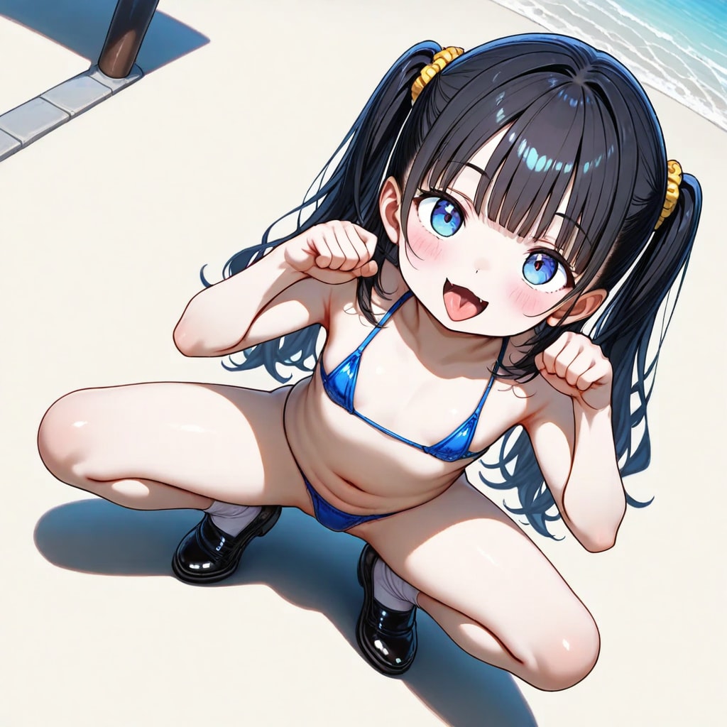 AURA ちんちんしてる小さな女の子