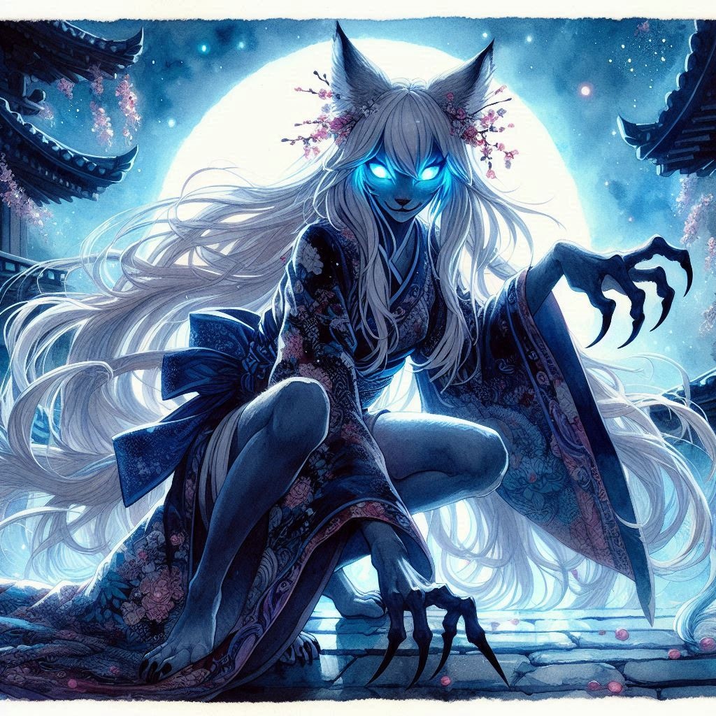 猫娘雪女九尾の狐