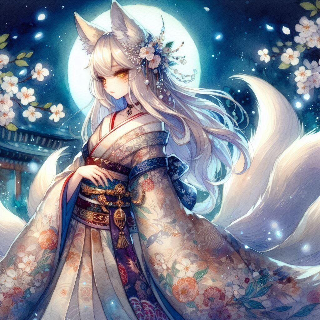 猫娘雪女九尾の狐