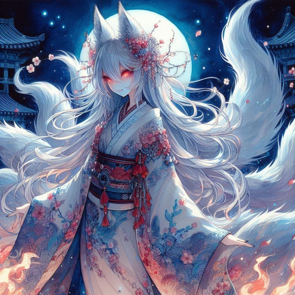 猫娘雪女九尾の狐