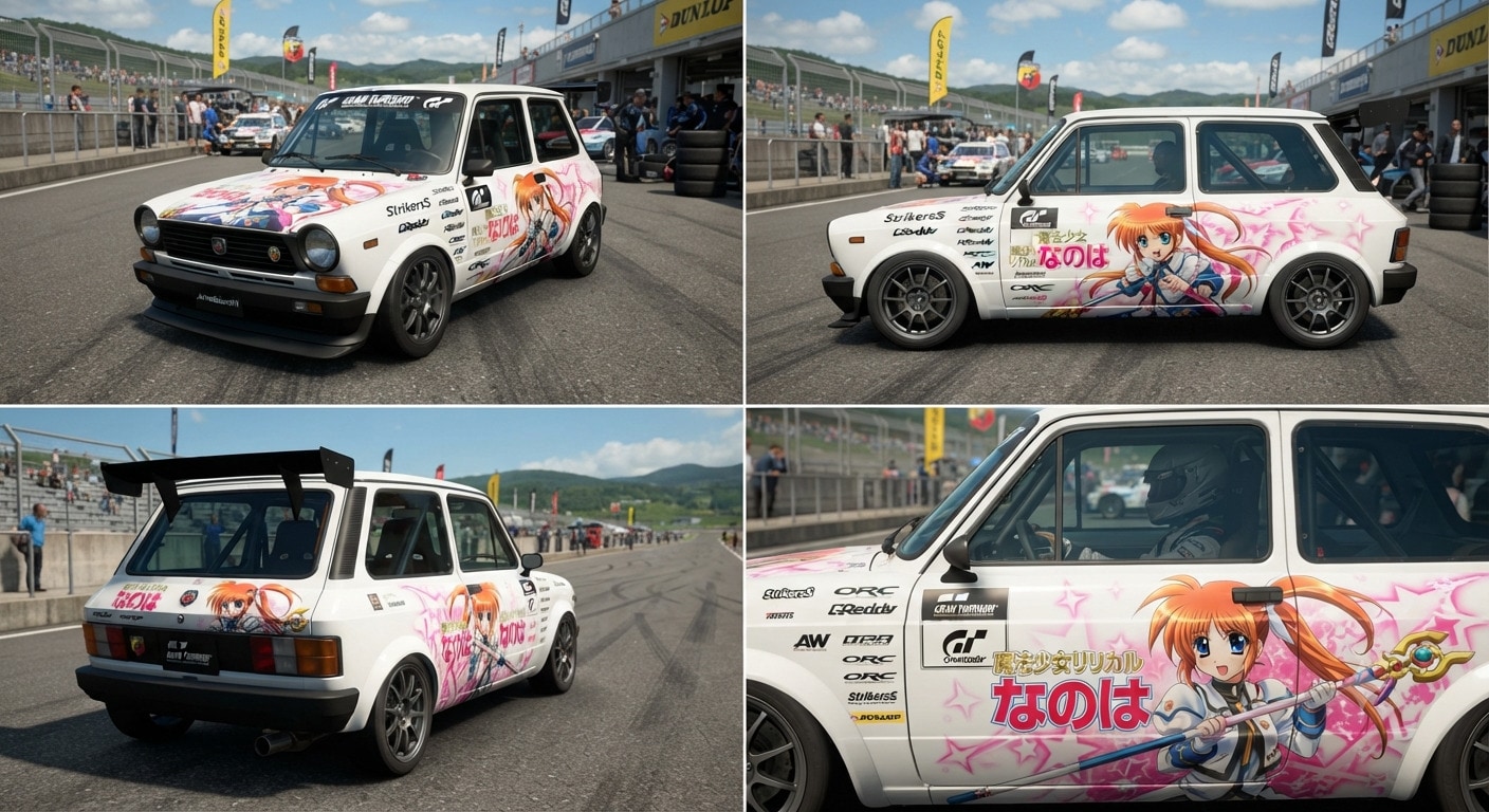 アウトビアンキアバルト高町なのは痛車 | の人気AIイラスト・グラビア