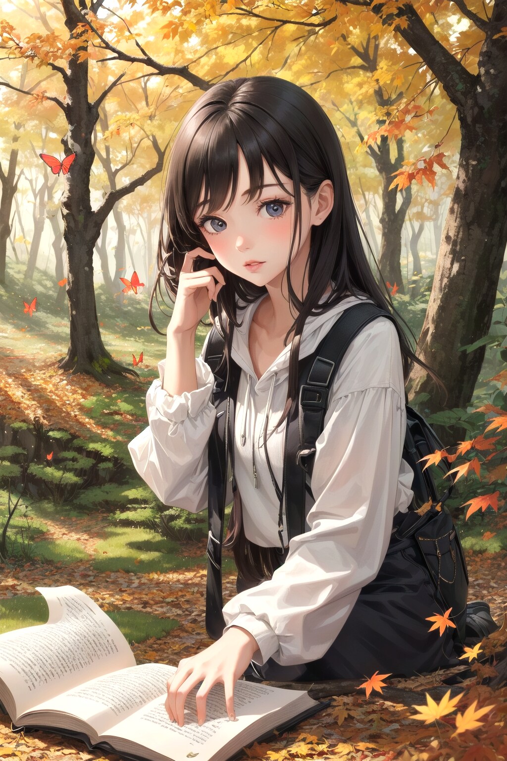 forest butterfly hunting