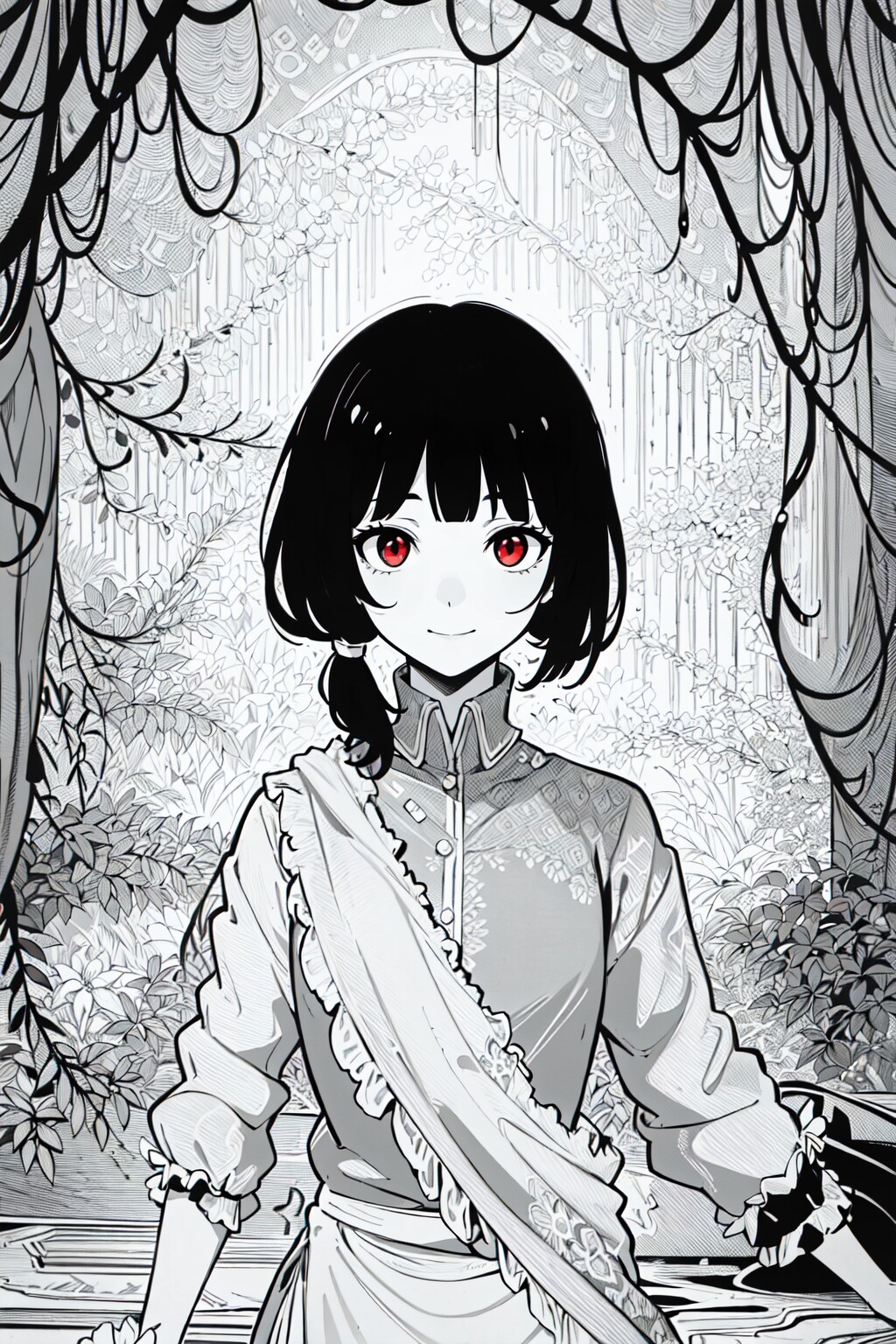 最初にモノクロで描いてもらってからCannyでカラー化するテスト
