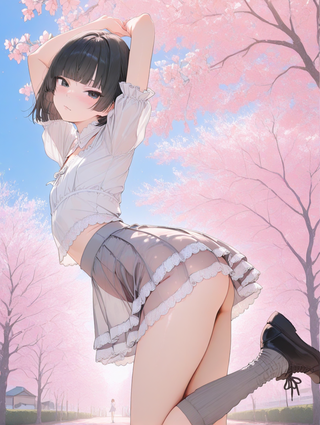 美央とサクラ_ボブカット