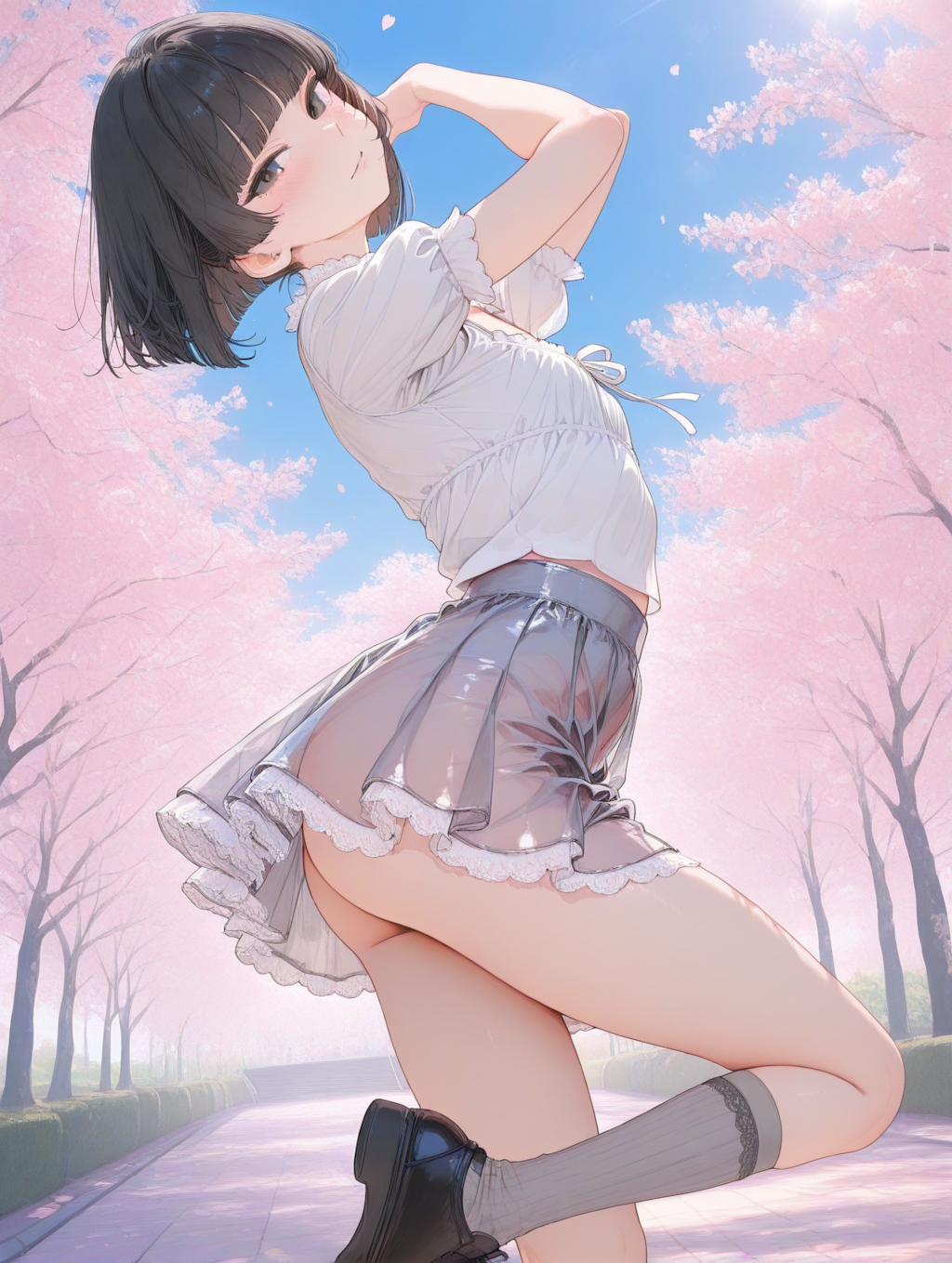 美央とサクラ_ボブカット