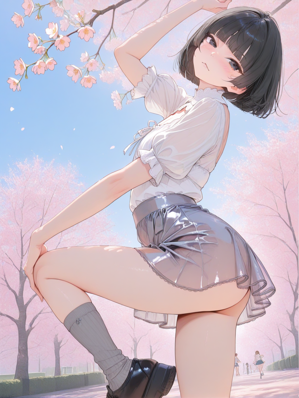 美央とサクラ_ボブカット