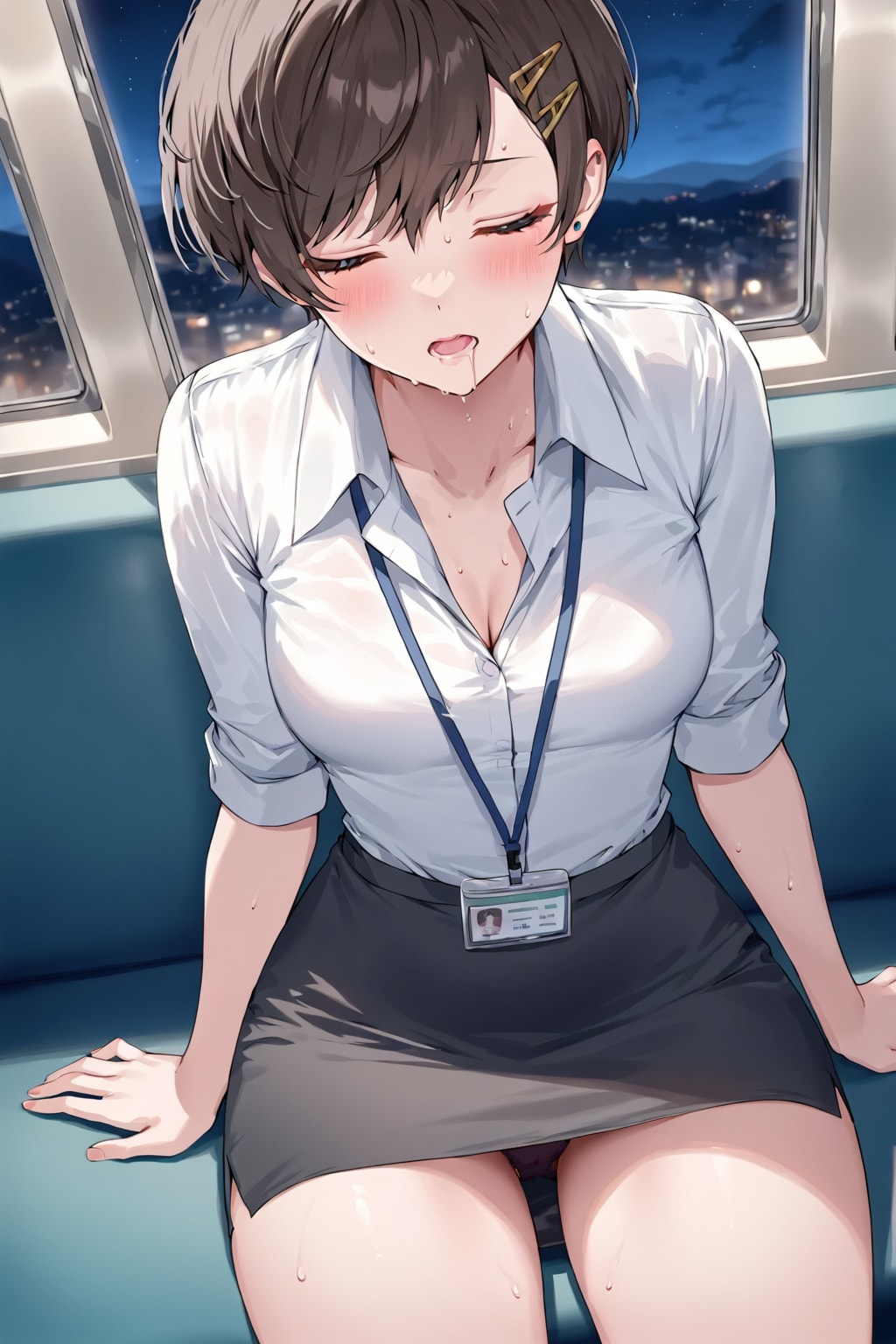 目の前のお姉さんの
