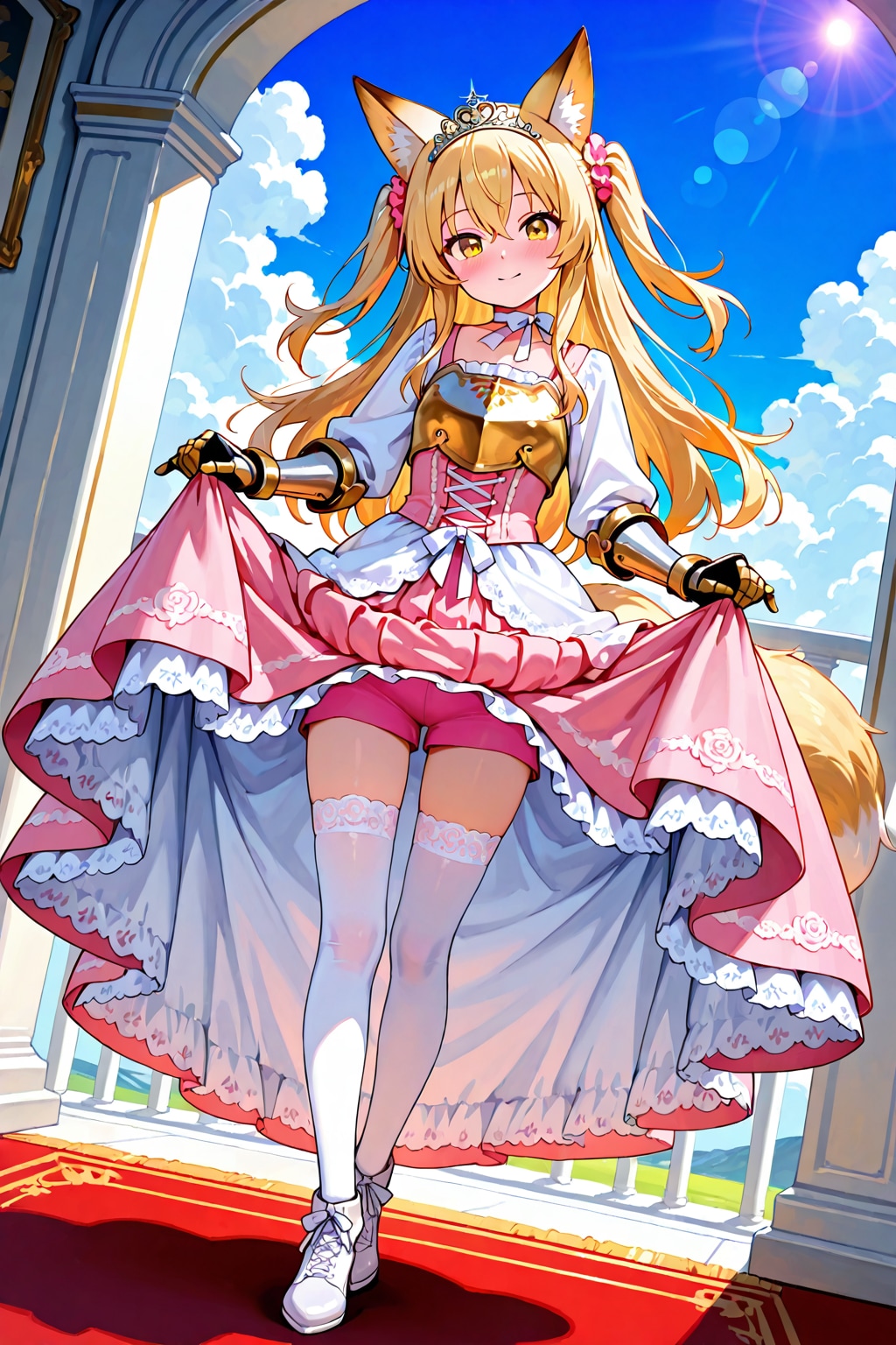 Mira knight lifts her skirt too high