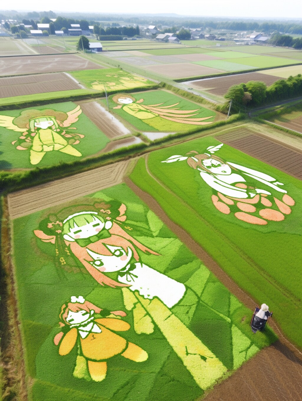 これはAIに頼んだ田んぼアート